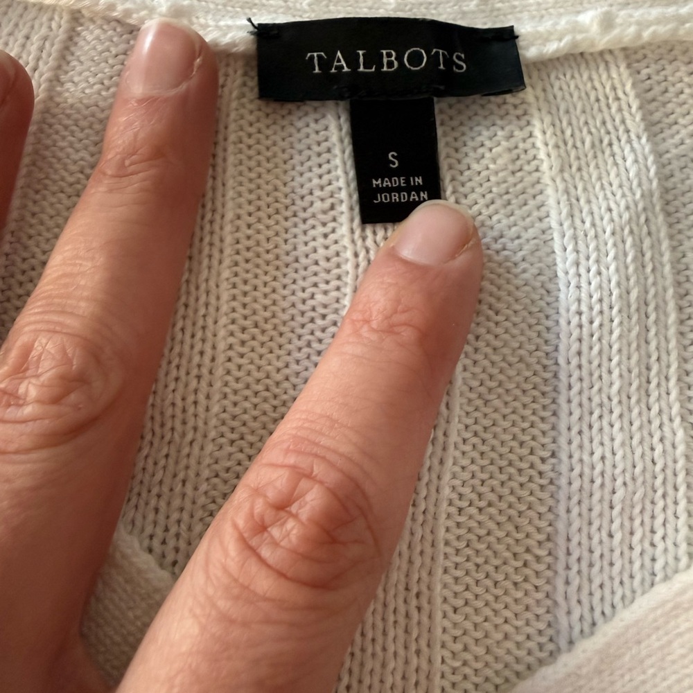 Talbots V-Neck Ribbed Sweater - Picture 2 of 6